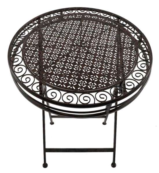 Bezaubernde Sitzgarnitur Santos aus Metall klappbar 4-tlg. - Gartenmöbel Sitzgarnitur